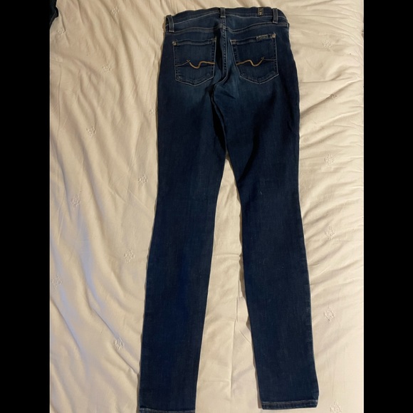 For All Man Kind 7 Jeans Gwenevere, Size 25, Dark Blue Wash - Picture 2 of 5